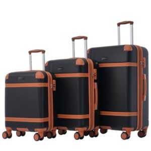 HAUSS SPLOE Hartschalen-Trolley Hartschalen-Koffer Rollkoffer ABS-Material Handgepäck stilvoll, 4 Rollen, Erweiterbar, TSA-Schloss, Nur 1 Stück