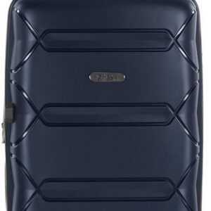 Heys Hartschalen-Trolley Milos navy blau, 53 cm, 4 Rollen, Hartschalen-Koffer Handgepäck-Koffer TSA Schloss Volumenerweiterung