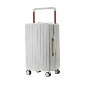 *KOFFER-BARON* Hartschalen-Trolley Hartschalenkoffer breiter Griff trendiges Handgepäck ABS, weiss