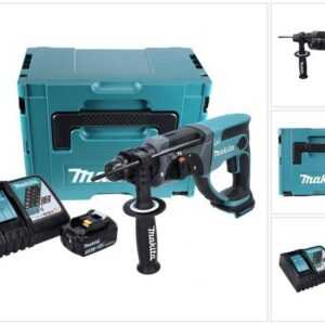 Makita Schlagbohrmaschine BHR 202 Akku Kombihammer 18V 2,0J SDS Plus in Koffer - 3Ah Akku, Lade