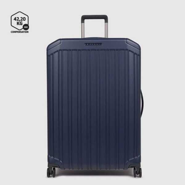 Piquadro Koffer PQ-Light 4-Rollen-Trolley L Blu Opaco, 4 Rollen