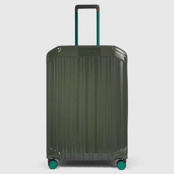 Piquadro Koffer PQ-Light Trolley M erweiterbar Verde, 4 Rollen