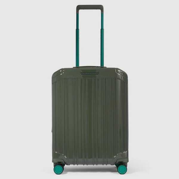 Piquadro Koffer Ultra slim Kabinen-Hartschalentrolley Verde, 4 Rollen