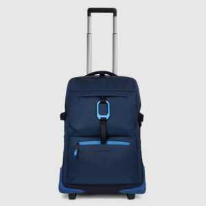 Piquadro Reisetasche Corner 2O Koffer mit Laptopfach 17,3 Zoll Blu