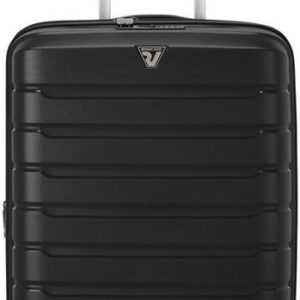 RONCATO Hartschalen-Trolley B-FLYING Carry-on, 55 cm, schwarz, 4 Rollen, Handgepäck-Koffer Reisekoffer mit Volumenerweiterung und TSA Schloss