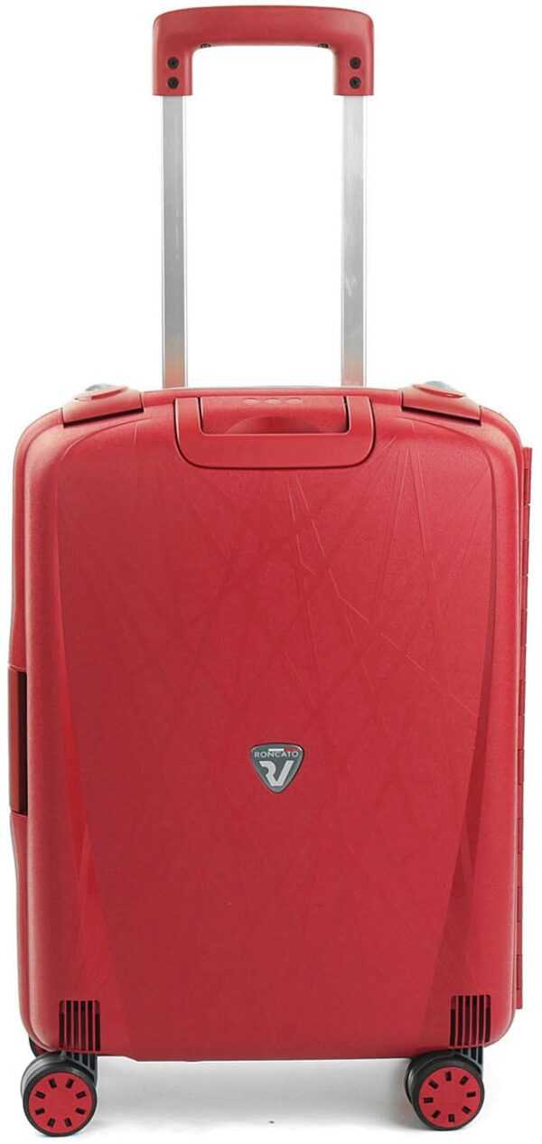 RONCATO Hartschalen-Trolley "Light Carry-on, 55 cm, rot", 4 Rollen, Handgepäck-Koffer Hartschalen-Koffer mit TSA Schloss