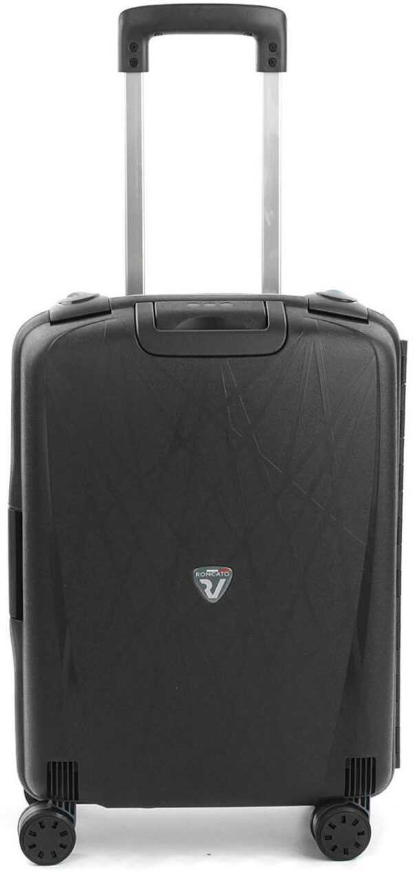 RONCATO Hartschalen-Trolley "Light Carry-on, 55 cm, schwarz", 4 Rollen, Handgepäck-Koffer Reisegepäck Hartschalen-Koffer mit TSA Schloss