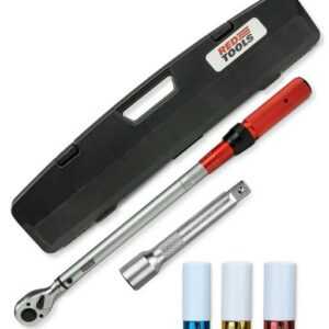 Red Tools Drehmomentschlüssel Stecknüsse & Aufbewahrungs-Koffer - 40-220 Nm 1/2 Zoll Antrieb (6 St)