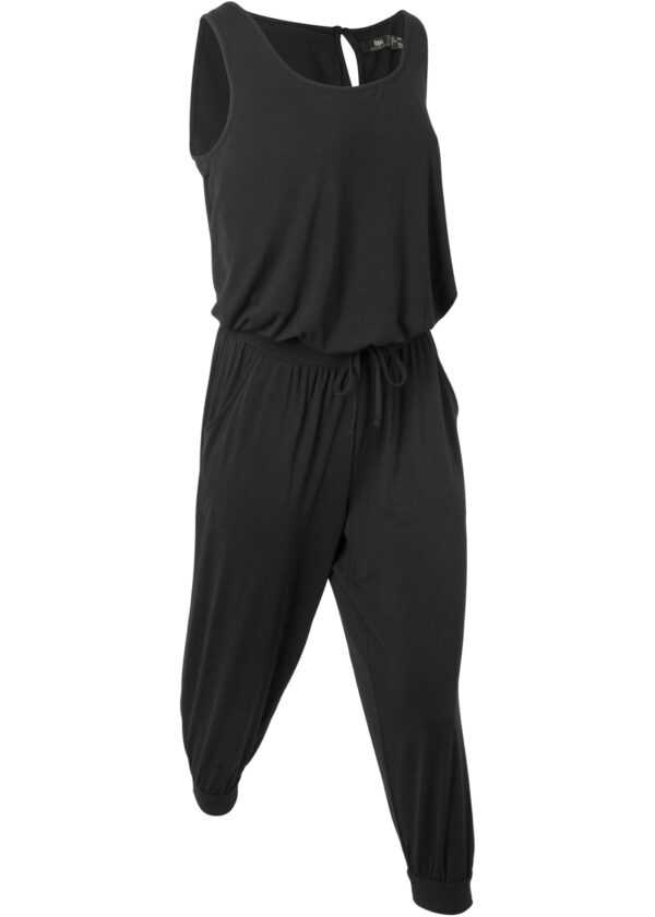 Stretch-Jumpsuit mit Viskose, 3/4-Länge