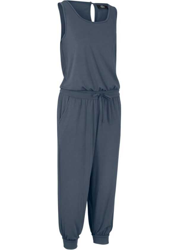 Stretch-Jumpsuit mit Viskose, 3/4-Länge