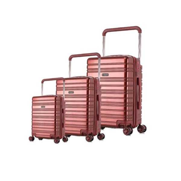 TheTrueC Koffer TheTrueC 4-Rad Trolley 3er Set S/M/L Göteborg Red, 4 Rollen Rollen