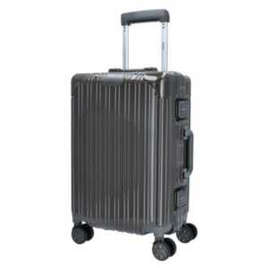 TheTrueC Koffer TheTrueC 4-Rad Trolley 56cm Alu-Rahmen London dark grey, 4 Rollen Rollen