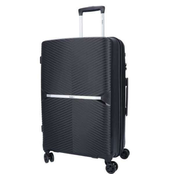 TheTrueC Koffer TheTrueC 4-Rad Trolley 67cm Venedig schwarz, 4 Rollen Rollen