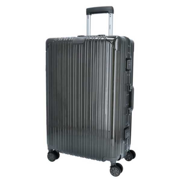 TheTrueC Koffer TheTrueC 4-Rad Trolley 72cm Alu-Rahmen London dark grey, 4 Rollen Rollen