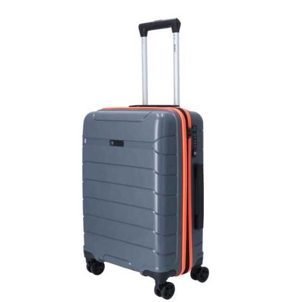 TheTrueC Koffer TheTrueC 4 Wheels Cabin Suitcase Helsinki 20" Helsinki d-grey/shiny-pi, 4 Rollen Rollen