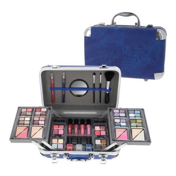 ZMILE COSMETICS Kosmetikkoffer Kosmetik-Koffer Traveller blue 87 Teile