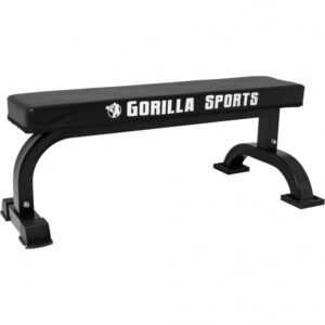 Gorilla Sports | Flachbank Massiv in Schwarz