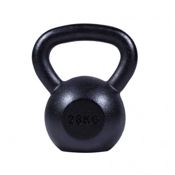 Gorilla Sports | Kettlebell Gusseisen 2-32 kg 28 kg / Schwarz