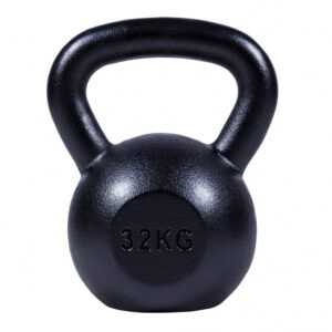 Gorilla Sports | Kettlebell Gusseisen 2-32 kg 32 kg / Schwarz