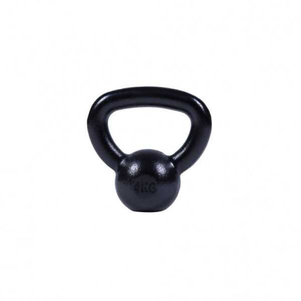 Gorilla Sports | Kettlebell Gusseisen 2-32 kg 4 kg / Schwarz