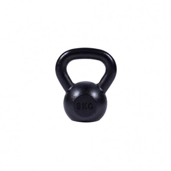 Gorilla Sports | Kettlebell Gusseisen 2-32 kg 8 kg / Schwarz