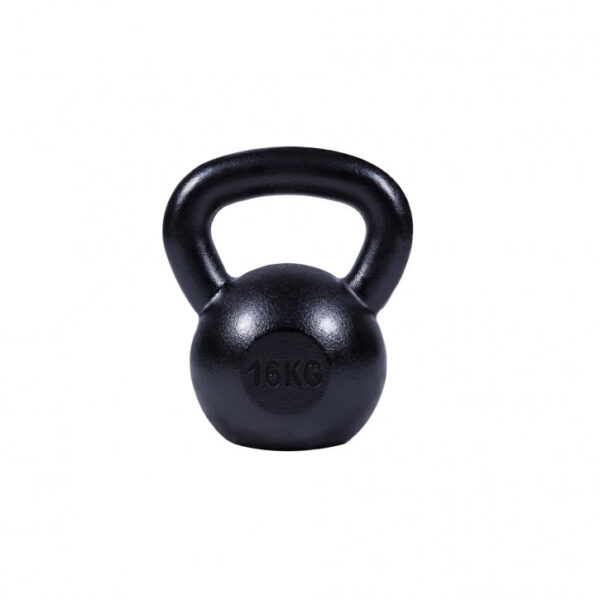 Gorilla Sports | Kettlebell Gusseisen 2-32 kg 16 kg / Schwarz