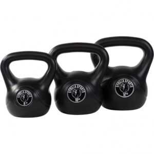 Gorilla Sports | Kettlebell aus Kunststoff 2-20 kg Set - 8 kg + 10 kg + 12 kg