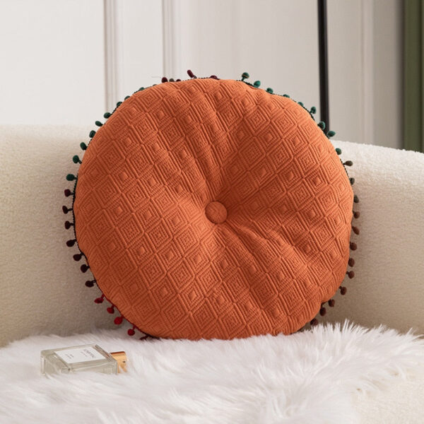 The Fitness Outlet | Sitzkissen/Zafukissen fuer Meditation Pom Pom Orange