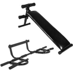 Gorilla Sports | Sit Up Bank + Multifunktions Pull Up Bar Set