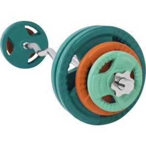 Gorilla Sports | SZ-Curlset Gummi Gripper 35 kg Schraubverschluss