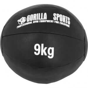 Gorilla Sports | Medizinball aus Leder in Schwarz 1-10 kg 9 kg