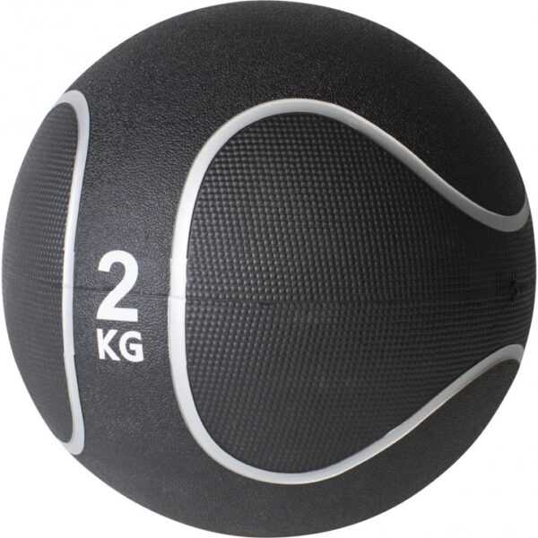 Gorilla Sports | Medizinball Schwarz/Silber 1-10 kg 2 kg