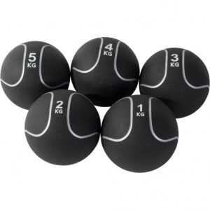 Gorilla Sports | Medizinball Schwarz/Silber 1-10 kg Set - 15 kg