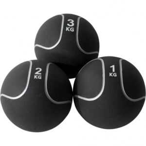 Gorilla Sports | Medizinball Schwarz/Silber 1-10 kg Set - 6 kg