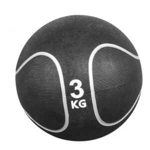 Gorilla Sports | Medizinball Schwarz/Silber 1-10 kg 3 kg