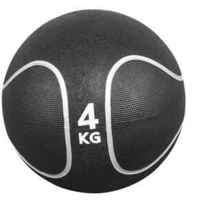 Gorilla Sports | Medizinball Schwarz/Silber 1-10 kg 4 kg