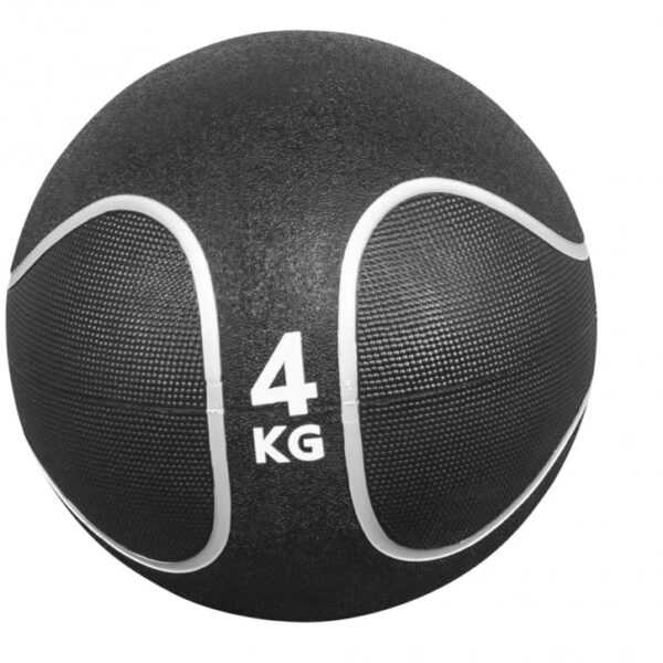 Gorilla Sports | Medizinball Schwarz/Silber 1-10 kg 4 kg