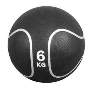 Gorilla Sports | Medizinball Schwarz/Silber 1-10 kg 6 kg