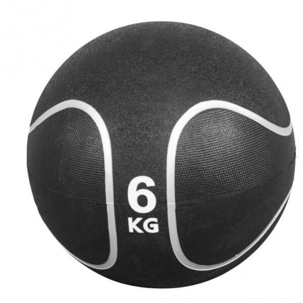 Gorilla Sports | Medizinball Schwarz/Silber 1-10 kg 6 kg