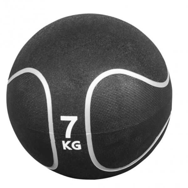 Gorilla Sports | Medizinball Schwarz/Silber 1-10 kg 7 kg