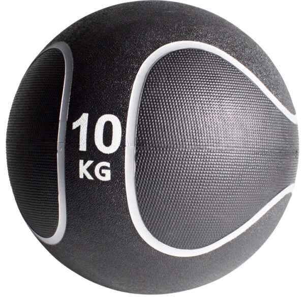 Gorilla Sports | Medizinball Schwarz/Silber 1-10 kg 10 kg