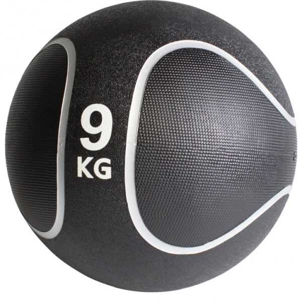 Gorilla Sports | Medizinball Schwarz/Silber 1-10 kg 9 kg