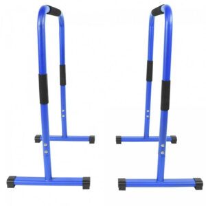 Gorilla Sports | Push Up Stand Dip Barren in Schwarz/Rot/Blau Blau