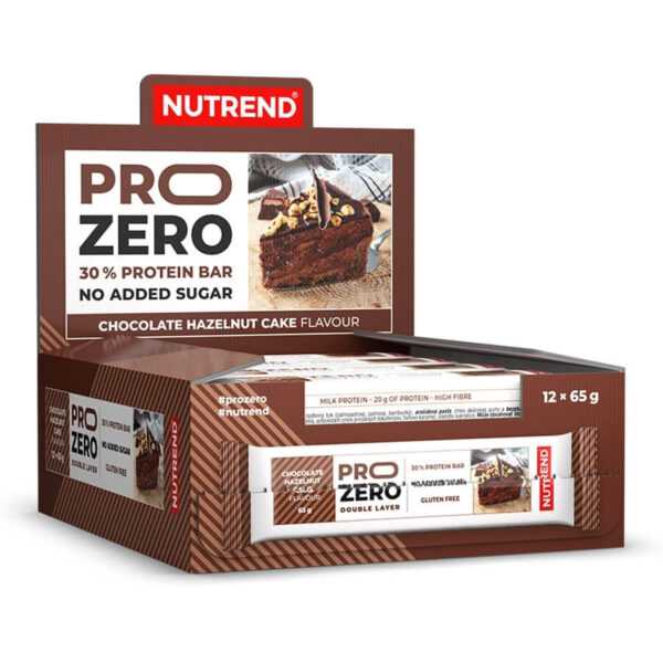 Nutrend | PROZERO Bar (12x65g) Schokoladen-Nuss-Kuchen