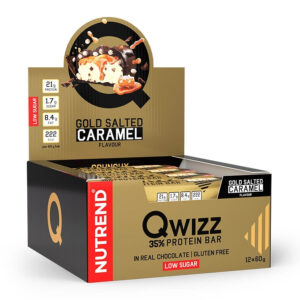 Nutrend | QWIZZ Crunchy Protein Bar (12x60g) Gold Salted Caramel