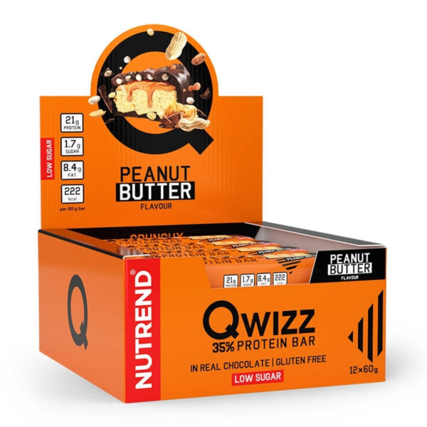 Nutrend | QWIZZ Crunchy Protein Bar (12x60g) Peanut Butter