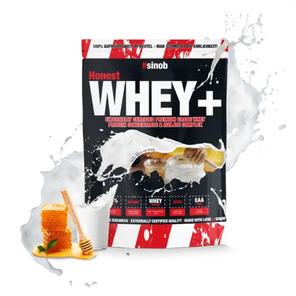 #sinob | Honest Whey+ - 1000g Heiàoeuee Milch mit Honig