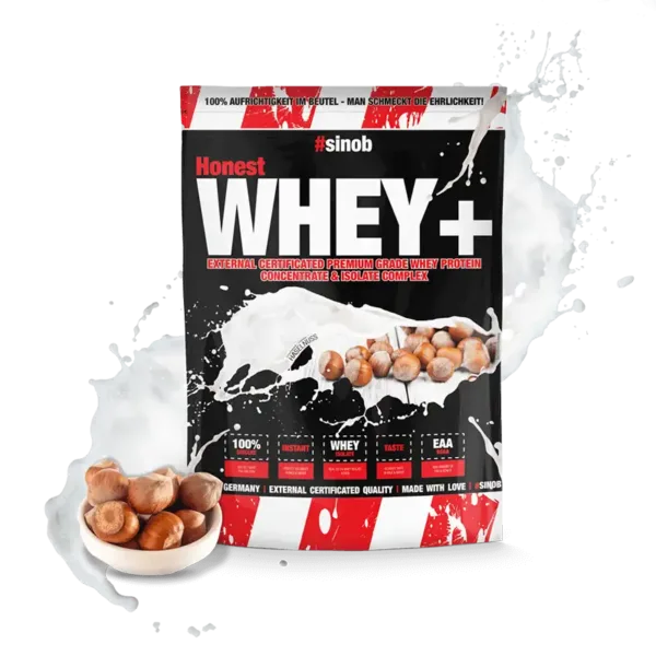 #sinob | Honest Whey+ - 1000g Haselnuss