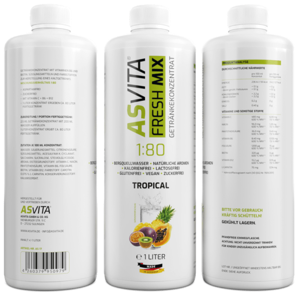 ASVita | Fresh Mix Mineralgetràoe¬ssnk - 1000ml Tropic