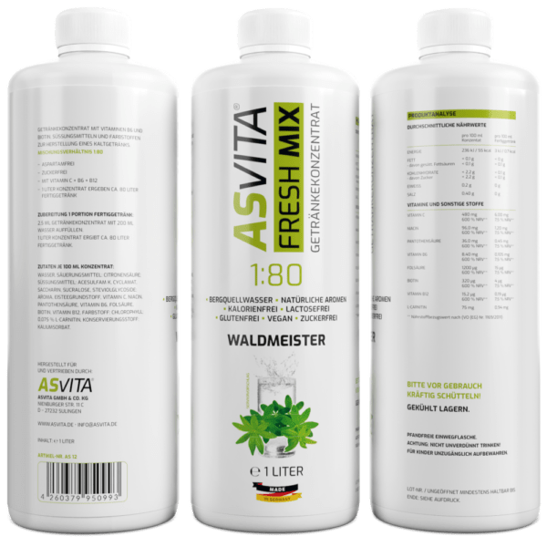 ASVita | Fresh Mix Mineralgetràoe¬ssnk - 1000ml Waldmeister